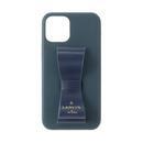 LANVIN en Bleu Slim Wrap Case Stand & Ring Ribbon 2 Navy/Blue iPhone 13 Pro Max