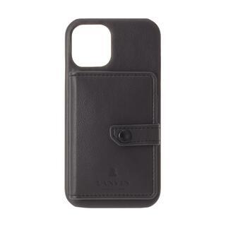 iPhone 13 Pro ケース LANVIN COLLECTION Shell Case Pocket Black iPhone 13 Pro