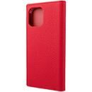 GRAMAS Shrunken-calf Leather 手帳型ケース Red iPhone 12/iPhone 12 Pro
