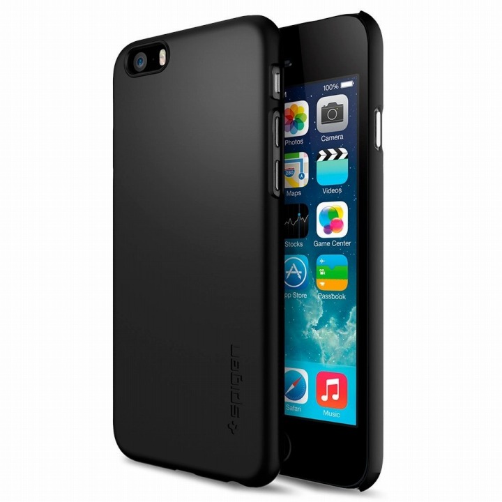 iPhone6 ケース Spigen シン・フィット スムースブラック iPhone 6ケース_0