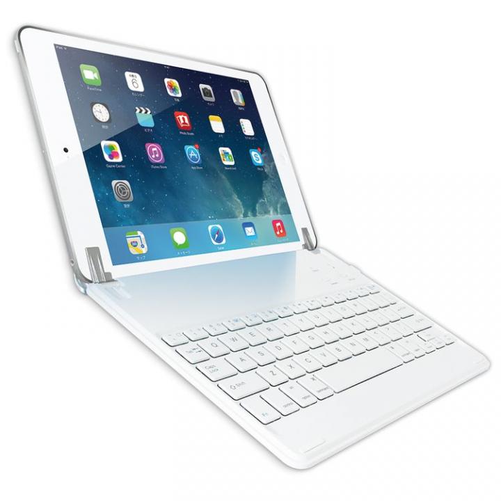 ノートタイプ Bluetoothキーボード ホワイト iPad Airケース_0