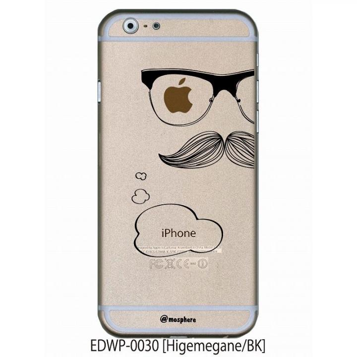 iPhone6 ケース アトモスフィア クリアデザインケース ヒゲメガネ ブラック iPhone 6ケース_0