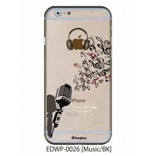iPhone6 ケース アトモスフィア クリアデザインケース ミュージック ブラック iPhone 6ケース