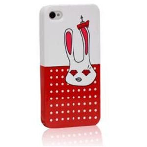 icover Royal family Lapin ホワイト&レッド iPhone4s/4用ケース_0