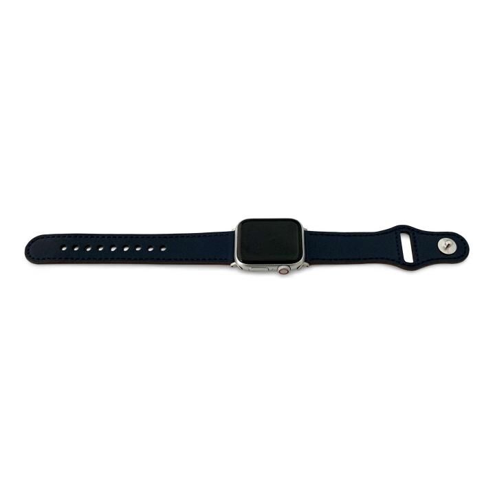 ピンバックル レザー Lite Apple Watch 38/40mm ネイビー_0