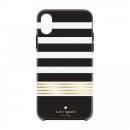 kate spade new york ハードケース Stripe 2 -Black/White/Gold iPhone X
