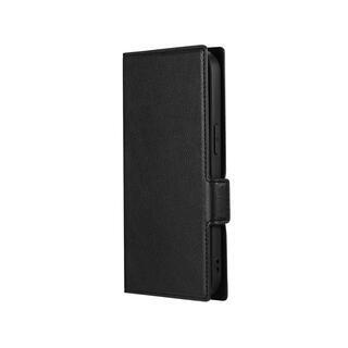 iPhone 15 (6.1インチ) ケース 薄型・軽量PUレザー手帳ケース 「BOOK SLIM＆W POCKET」 ブラック iPhone 15