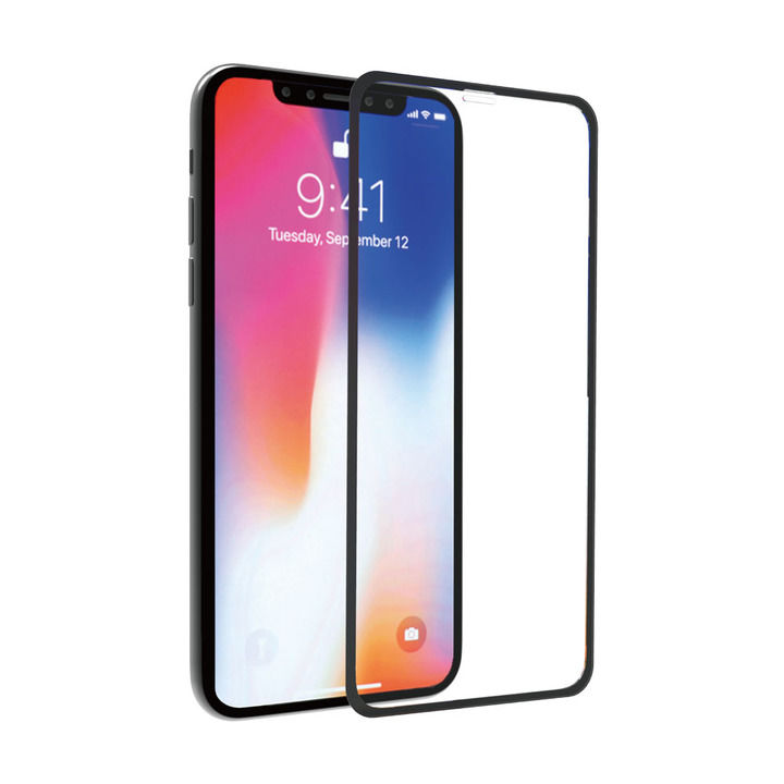 iPhone XS/X フィルム ABSOLUTE 3Dタイプ PERFECT ENCLOSURE 0.2mm 2倍強化ガラス iPhone XS/X_0