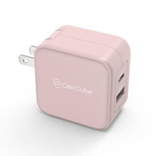 CellCube 2ポートUSB-C Fast Charger PD20W share 薄桜