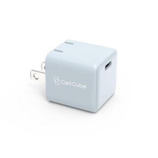 CellCube 1ポートUSB-C Fast Charger GaN Mini PD30W 白藍【10月中旬】