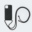 PHONECKLACE ロープネックストラップ付きシリコンケース ブラック iPhone 15