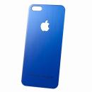 クリスタルアーマー 強化ガラス バックプロテクター ブルー iPhone SE/5s/5