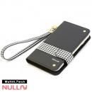 NULL CHIDORI ストライプ手帳型ケース ブラック iPhone X