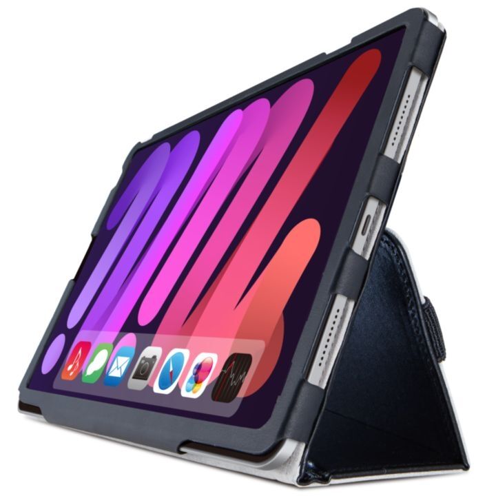 フラップケース ソフトレザー 2アングル 軽量 ブラック 8.3インチ iPad mini 第6世代_0