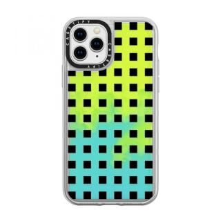 iPhone 11 Pro ケース casetify Modern trendy black white block pattern neon sand green iPhone 11 Pro
