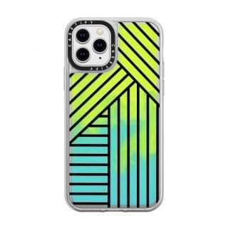 iPhone 11 Pro ケース casetify Stripes transparente neon sand green iPhone 11 Pro