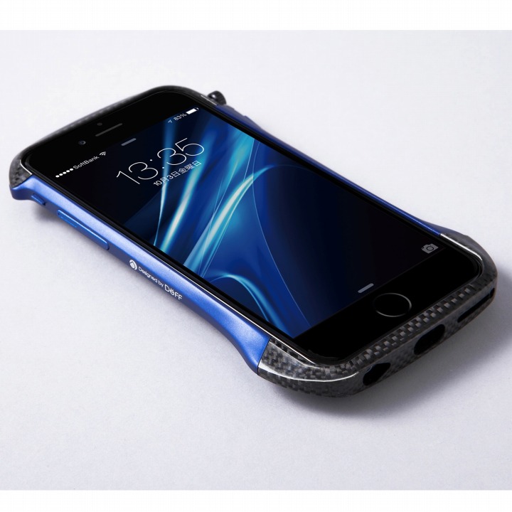 iPhone6 ケース CLEAVE アルミニウム&カーボンファイバー ハイブリッドバンパー ブルー iPhone 6バンパー_0