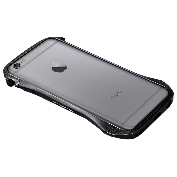 iPhone6s/6 ケース CLEAVE アルミニウム&カーボンファイバー ハイブリッドバンパー ブラック iPhone 6s/6バンパー_0