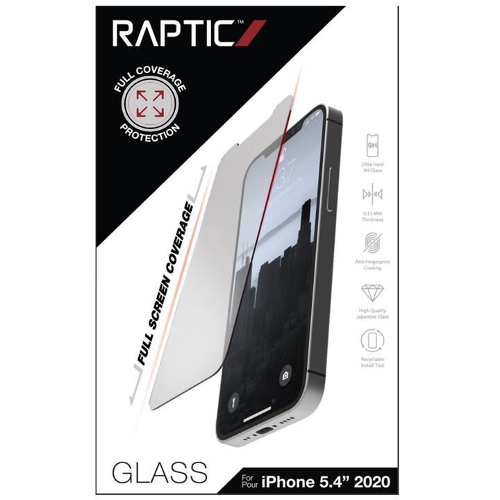 RAPTIC Glass Full Coverage  保護強化ガラス Clear iPhone 12 mini_0