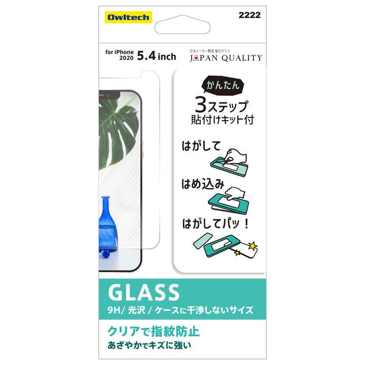 貼りミスゼロ保護ガラス 光沢 iPhone 12 mini_0