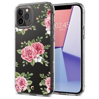 iPhone 12 / iPhone 12 Pro (6.1インチ) ケース Spigen Cecile Pink Floral iPhone 12/iPhone 12 Pro