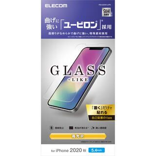 iPhone 12 mini (5.4インチ) フィルム 保護強化ガラス 風 硬度9H 耐衝撃 ユーピロン(R) iPhone 12 mini