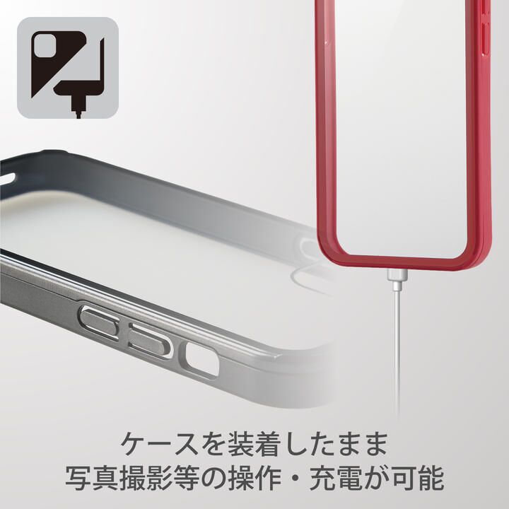 Iphoneケース フルカバー 背面ガラス ガラスフィルム レッド Iphone 12 Miniの人気通販 Appbank Store