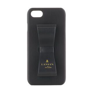 iPhone  SE 第3世代/SE 2/8/7 LANVIN en Bleu Slim Wrap Case Stand & Ring Ribbon Black