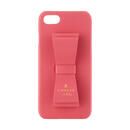 LANVIN en Bleu Slim Wrap Case Stand & Ring Ribbon Coral Pink iPhone SE 第2世代/8/7
