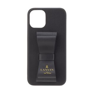iPhone 12 mini (5.4インチ) ケース LANVIN en Bleu Slim Wrap Case Stand & Ring Ribbon Black iPhone 12 mini