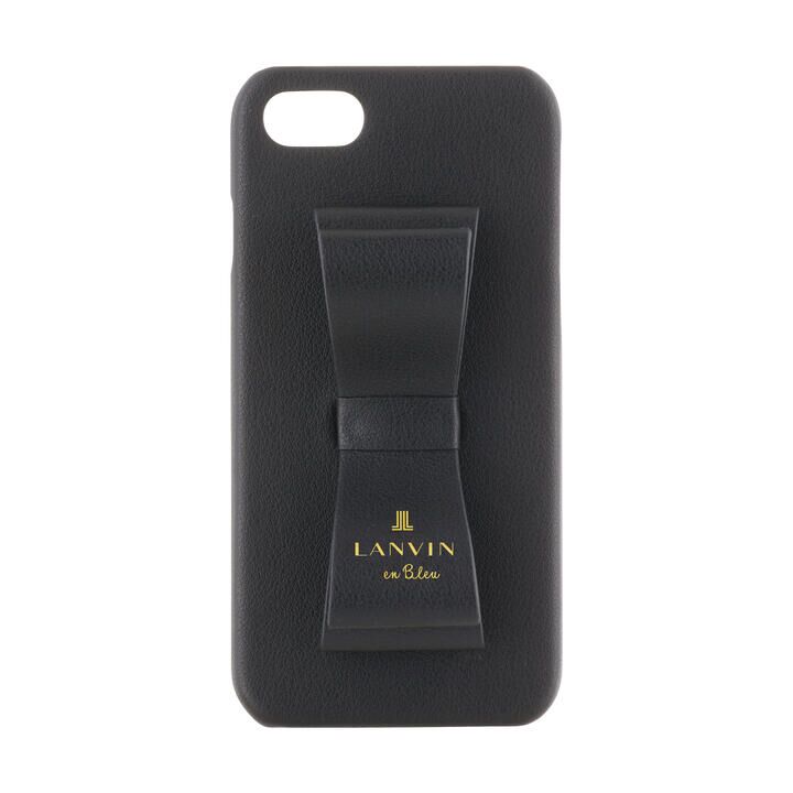 iPhone8/7 ケース LANVIN en Bleu Slim Wrap Case Stand & Ring Ribbon Black iPhone SE 第3世代/SE 2/8/7_0