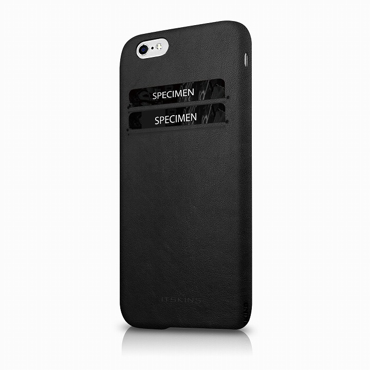 iPhone6 ケース ITSKINS 背面カードホルダー付き合皮ケース CORSA ブラック iPhone 6s/6ケース_0