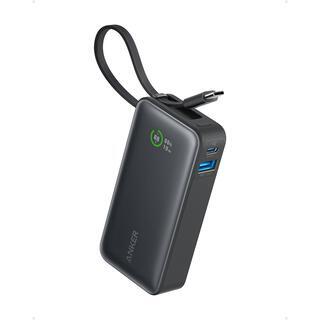 Anker Nano Power Bank (30W、 Built-In USB-C Cable) ブラック