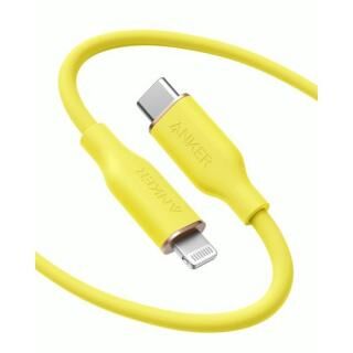 Anker PowerLine Ⅲ Flow USB-C & ライトニング ケーブル  1.8m レモンイエロー