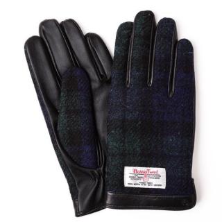 スマホ対応手袋 iTouch Gloves  ハリスツイード L/ブラック×ネイビーチェック