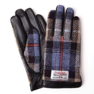 スマホ対応手袋 iTouch Gloves  ハリスツイード L/ブラック×ブルーチェック