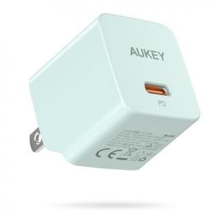 AUKEY(オーキー) USB充電器 Minima 30W PD対応 折りたたみ式 [USB-C 1ポート] ライトグリーン