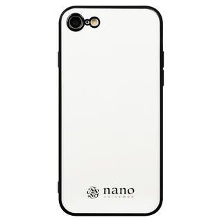 iPhone  SE3/SE2/8/7 nano universe 背面ケース ブラックメタル ホワイト