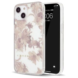 iPhone 14 (6.1インチ) ケース rienda TPUクリアケース Dress Flower くすみピンク iPhone 14