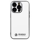nano universe 背面ケース ブラックメタル ホワイト iPhone 14 Pro
