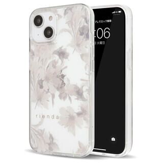 iPhone 14 (6.1インチ) ケース rienda TPUクリアケース Dress Flower くすみホワイト iPhone 14