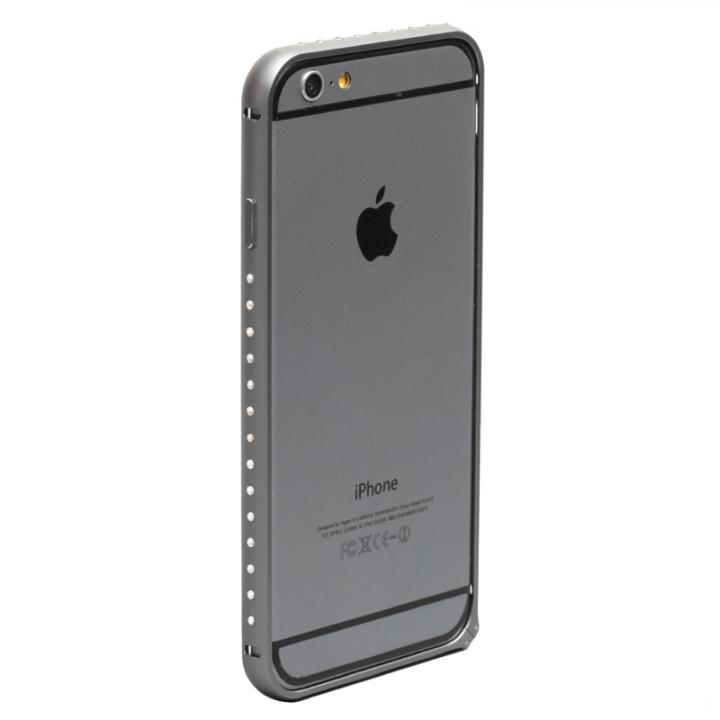 iPhone6 ケース クリスタルを埋め込んだアルミバンパー truffol Crystal Air スペースグレイ iPhone 6_0
