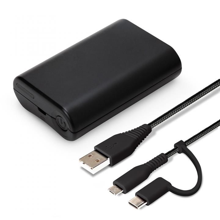iCharger Type-Cμ USBタフケーブル付き モバイルバッテリー6700mAh ブラック_0