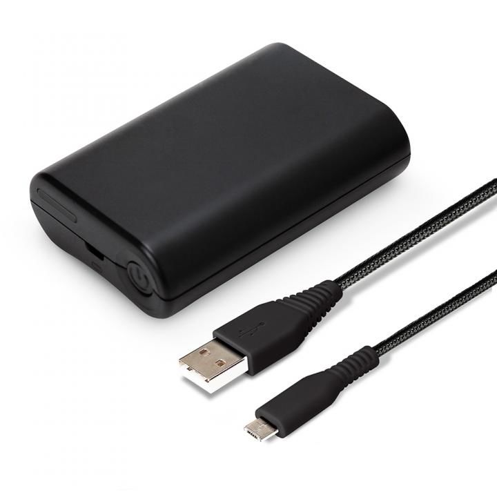 iCharger micro USBタフケーブル付き モバイルバッテリー6700mAh ブラック_0