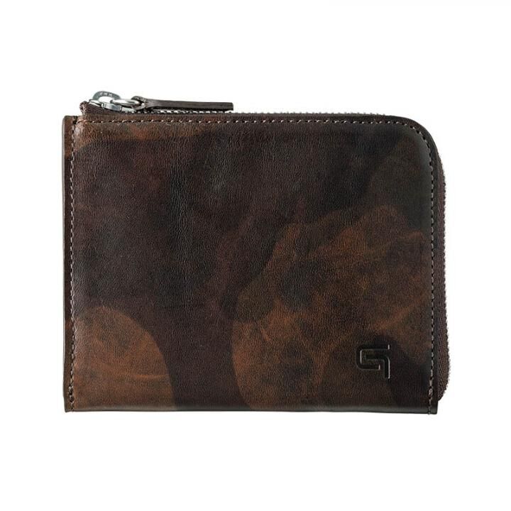 Desert Storm Genuine Leather L Shaped Zipper mini Wallet_0