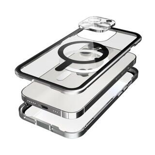 iPhone 14 Pro (6.1インチ) ケース Monolith Magnetica Pro Magsafe対応両面ゴリラガラス+アルミバンパー シルバー iPhone 14 Pro