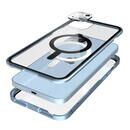 Monolith Magnetica Magsafe対応前面ゴリラガラス+アルミバンパー ブルー iPhone 14 Plus