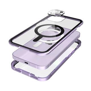 iPhone 14 (6.1インチ) ケース Monolith Magnetica Magsafe対応前面ゴリラガラス+アルミバンパー パープル iPhone 14