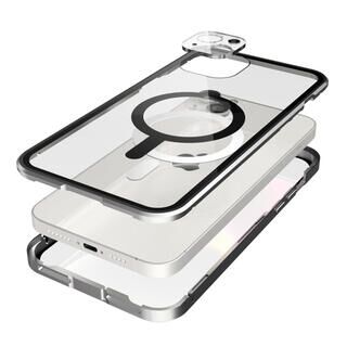 iPhone 14 Plus(6.7インチ) ケース Monolith Magnetica Magsafe対応前面ゴリラガラス+アルミバンパー シルバー iPhone 14 Plus