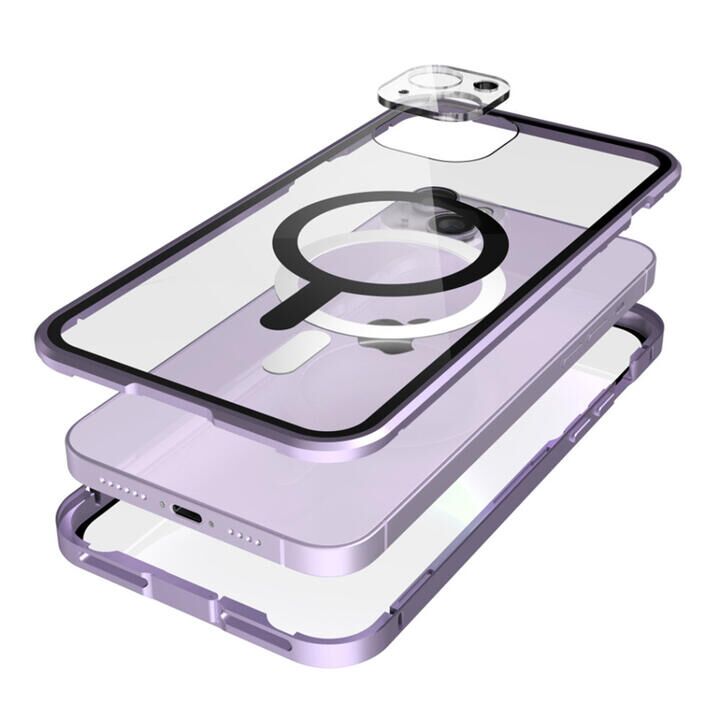 Monolith Magnetica Magsafe対応前面ゴリラガラス+アルミバンパー パープル iPhone 14 Plus_0